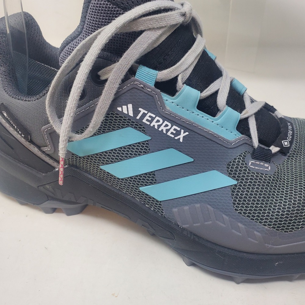 Adidas Terrex Women’s Trail Running Shoes - Gray with Aqua - Picture 4 of 13